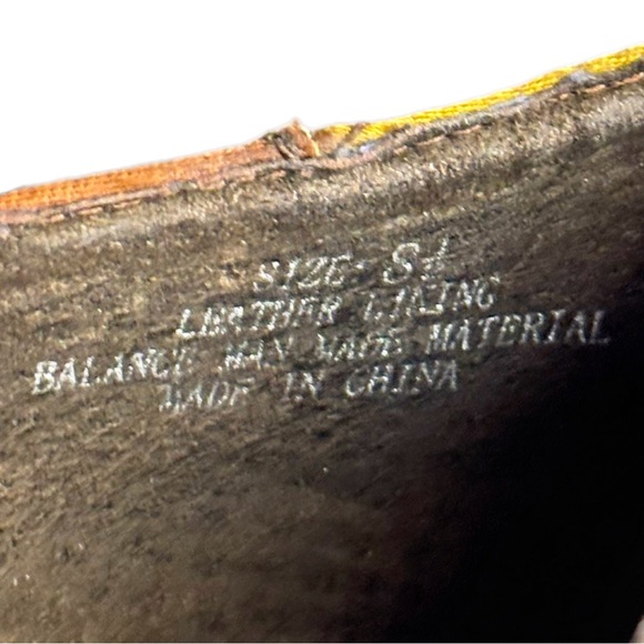 Earth tone Patchwork Pumps Wood Heels Brown Wine Copper Gold Satiny Women’s 8.5 - Picture 10 of 10